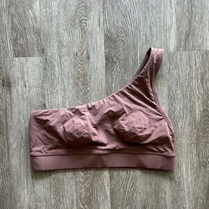 Parade One Shoulder Asymmetrical Brown Bralette Size Medium
